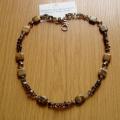 Smoky quartz and jasper Picture Lights - Necklace - beadwork