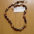 Smoky quartz and jasper Picture Lights - Necklace - beadwork