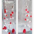 like rain on. - Earrings - beadwork