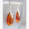 hazel tear. - Earrings - beadwork