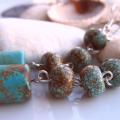Turquoise Seafood - Earrings - beadwork