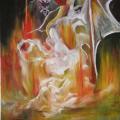 The dragon from fairy tales - Oil painting - drawing