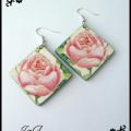 Earrings " roses " - Earrings - beadwork