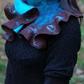 Turquoise brown - Scarves & shawls - felting