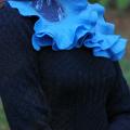 Blue, double-edged - Scarves & shawls - felting