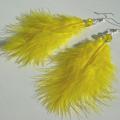 The yellow feathers - Earrings - beadwork