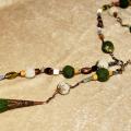 Beads " Khaki " - Necklaces - felting
