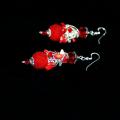 Earrings " In red " - Earrings - felting