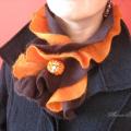 Orange chocolate - Scarves & shawls - felting