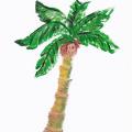 Palm trees sketch - Acrylic painting - drawing
