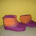 Mummy and daughter - Shoes & slippers - felting