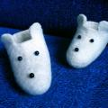 Felt shoes " bear cub " - Shoes & slippers - felting