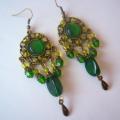 GREEN VINTAGE - Earrings - beadwork