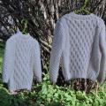 Two white penguins - Sweaters & jackets - knitwork