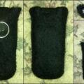 Black phone case - Accessories - felting