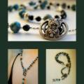 mossy. - Necklace - beadwork