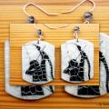 Earrings " Sagittarius " - Decoupage - making