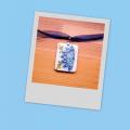 Pendants " Blue daisy " - Decoupage - making