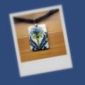 Pendants " Blue flower " - Decoupage - making