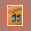 Earrings " Color drops " - Decoupage - making