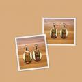 Earrings " Color squares " - Decoupage - making