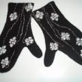 Snow Flower Dance - Gloves & mittens - felting
