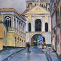 " The Old Town " - Oil painting - drawing