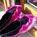 Slippers " Pink Panther " - Shoes & slippers - felting