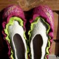 Slippers ringlets - Shoes & slippers - felting