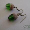 Acorns - Earrings - beadwork