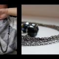 black night. - Necklace - beadwork