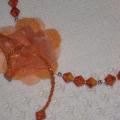 Orange flowers - Necklaces - felting
