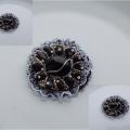 White- black - Brooches - beadwork