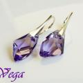 Galactic tanzanite Swarovski - Earrings - beadwork