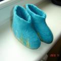 bluish shoes - Shoes & slippers - felting