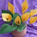 Yellow calla - Lace - needlework