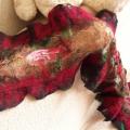 Flowery scarf duplex - Scarves & shawls - felting