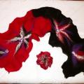 Black red - Scarves & shawls - felting