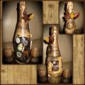 Champagne bottle " Still life " - Decorated bottles - making