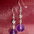 With amethyst - Earrings - beadwork