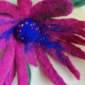 Purple flower - Brooches - felting
