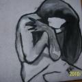 embarrassed - Acrylic painting - drawing