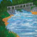 Bridge to mariu - Acrylic painting - drawing