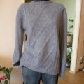 Masculine gray sweater crocheted - Other clothing - needlework