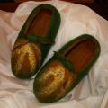 Green - Shoes & slippers - felting