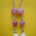 135th Agate, crystal-frosted. - Earrings - beadwork