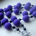 Violets Necklace - Necklaces - felting