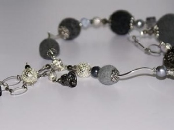Beads " Asphalt II " - Necklaces