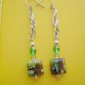 84th Glass millefiori. - Earrings - beadwork