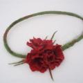 Wild poppies - Necklaces - felting